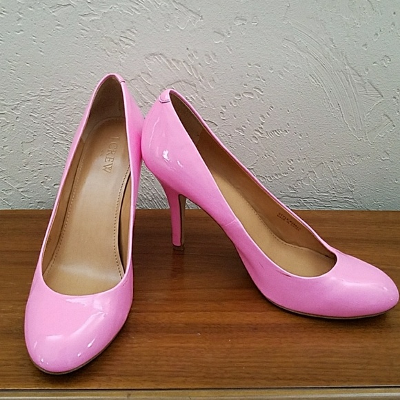 J. Crew Shoes - J Crew pink patent leather heels